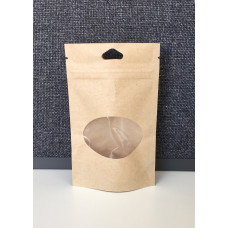 40g Kraft Paper Stand Up Pouch with Window and Zip (2,000pcs) ($0.15+GST)